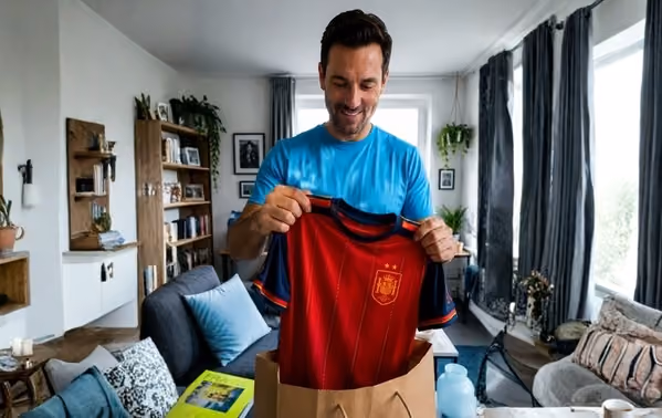 hombre con camiseta de españa
