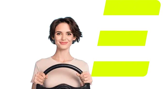 Chica conduciendo